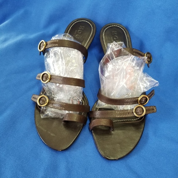 Hogan Brown leather strap sandals size 8I - Picture 3 of 8